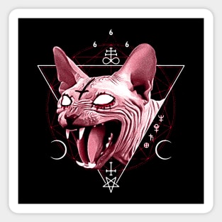 satanic sphynx Sticker